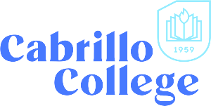 Cabrillo College logo with pixel components brightened by 25%