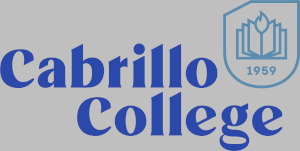 Cabrillo College logo with pixel components darkened by 25%